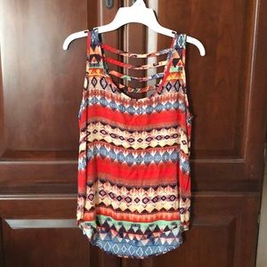 XS/TP Xhilaration Tribal Pattern Tank Top